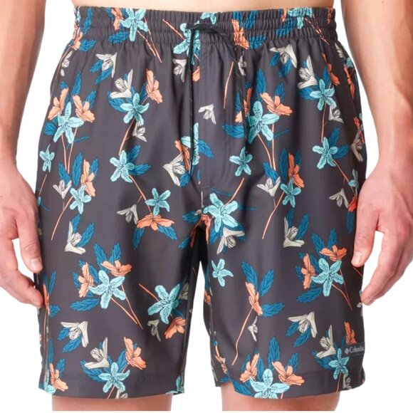 Columbia, NWT, men's XXL, Summertide Stretch printed shorts w/omni-shield/shade.